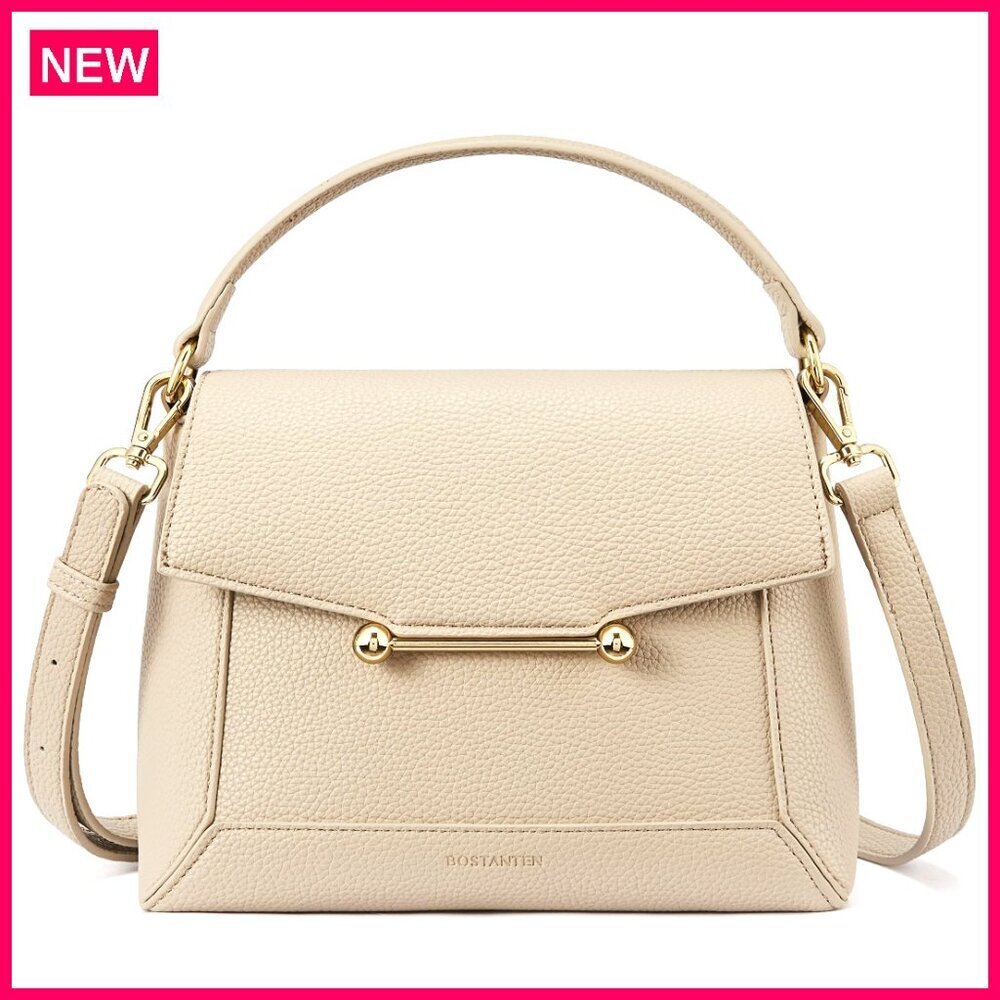 Vegan Leather Crossbody Bag with Adjustable Strap and Top Handle